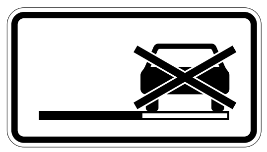 StVO-Verkehrszeichen VZ 1060-31 Halteverbot Seitenstr. | RA2-231x420-3mm 