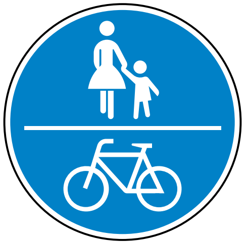StVO-Verkehrszeichen VZ 240 Gemeinsamer Geh- und Radweg | RA2 | Ø420 | 2mm 