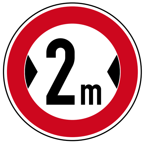 StVO-Verkehrszeichen VZ 264-x Verbot f.Fahrz.ü.angeg.Breite | RA3 | Ø600 | 2mm 