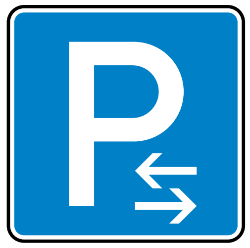 StVO-Verkehrszeichen VZ 314-30 Parken Mitte | RA3 | 600x600 | 2mm 