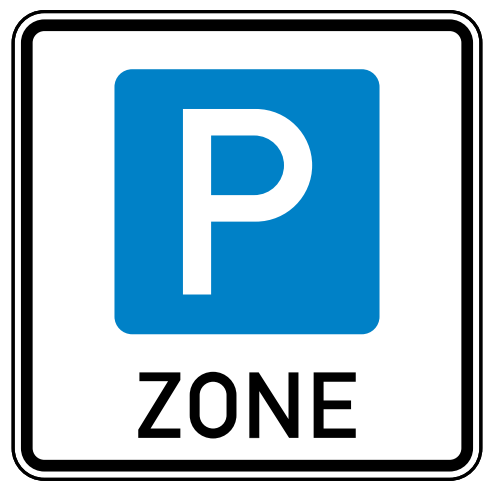 StVO-Verkehrszeichen VZ 314.1 Beginn einer Parkraumbewirtschaftszone | RA3 | 840x840 | 2mm 
