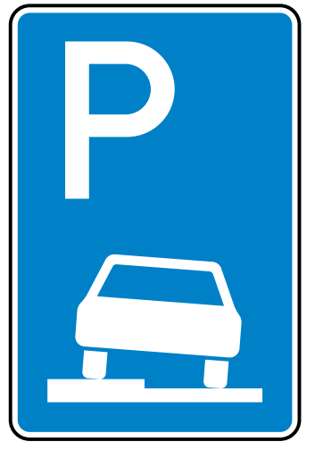 StVO-Verkehrszeichen VZ 315-50 Parken auf Gehwegen | RA1 | 900x600 | 2mm 