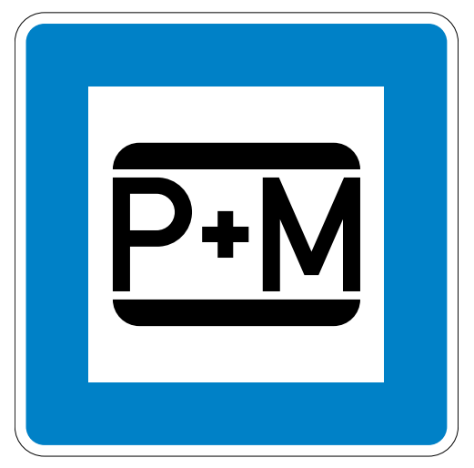 StVO-Verkehrszeichen VZ 316-50 Parken + Mitfahren | RA2 | 600x600 | 2mm 