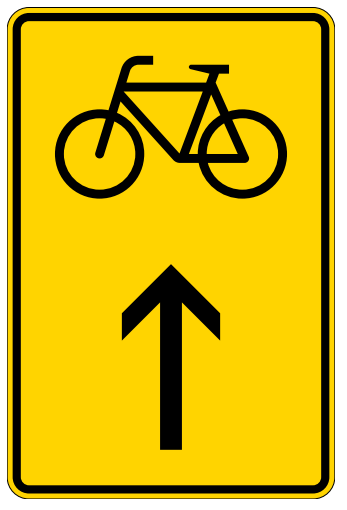 StVO-Verkehrszeichen VZ 422-36 Wegweiser Radverkehr ger. | RA1 | 900x600 | 2mm 