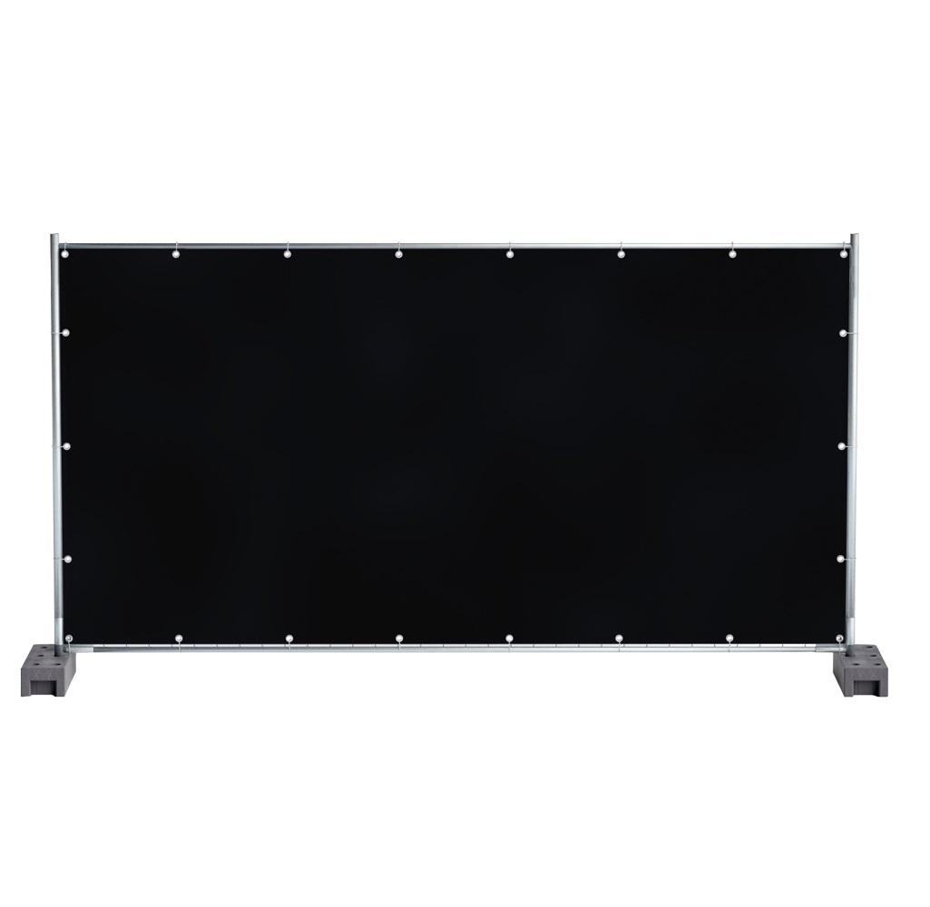 Bauzaun-Sichtschutzplane | 150 g/m² Schwarz