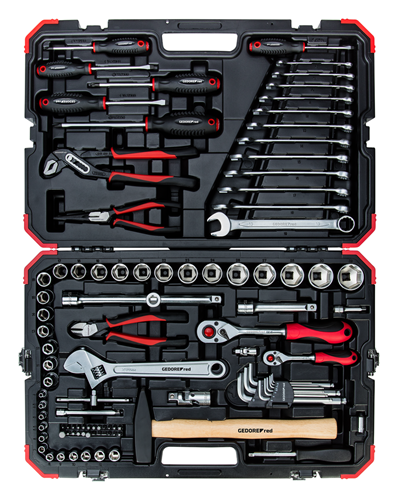 GEDORE RED Steckschlüssel-Satz 1/4" + 1/2" | 100 teilig 