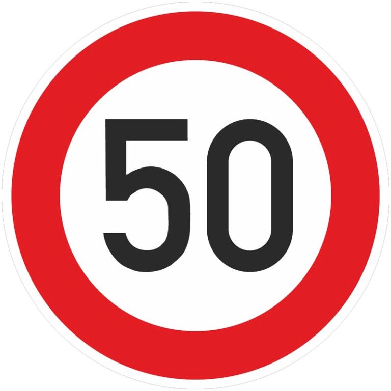VZ 274-50 | Höchstgeschwindigkeit 50 km/h | RA1 