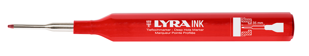 Tieflochmarker INK rot, Pack 10 Stk. 